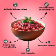Beetroot wheat pasta - 220g